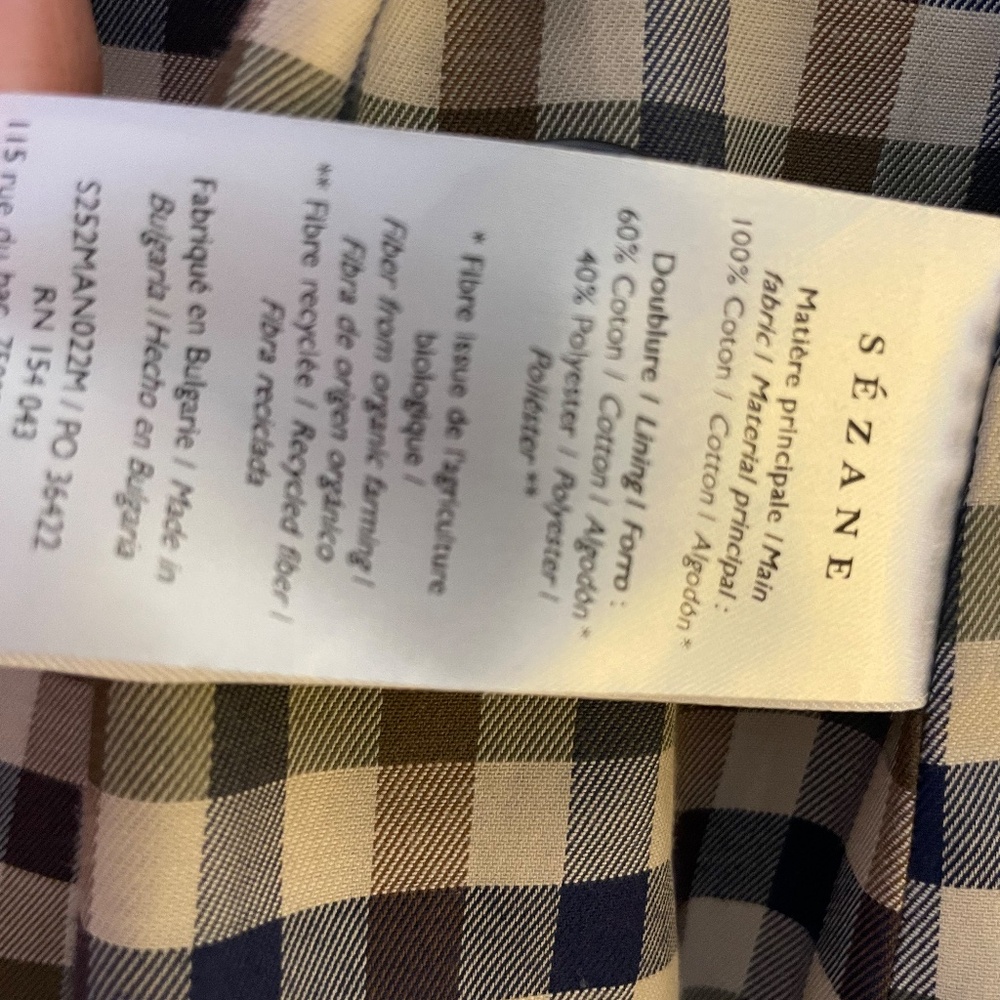 Sezane Clyde Coat Light Beige - Size 6 - Picture 5 of 6